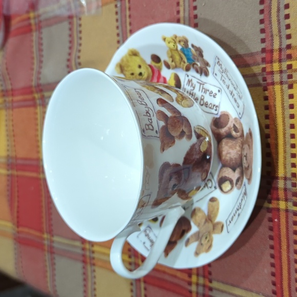 My Favorite Teddies 1997 Roy Kirkham Made In England Coffee Mug And Saucer Plate - Picture 2 of 10